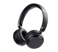Amazon Basics auriculares inalámbricos Bluetooth 5.1, supraaurales, 35 horas de reproducción, ligeros y ajustables para viajes, oficina, teléfono móvil o PC, color negro