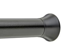 Amazon Basics Barra de cortina de ducha con tensión ajustable, de 107 a 185 cm, color negro