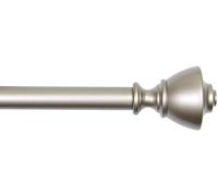 Amazon Basics Barra de Cortina Extensible con remates de urna, diámetro 19 mm, de 91 a 183 cm, Color níquel