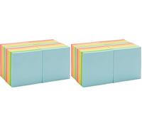 Amazon Basics Blocs de notas adhesivas Cuadrada, 7.6 x 7.6 cm, 24 Unidad, Colores surtidos (Paquete de 2)