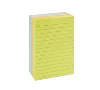 Amazon Basics Blocs de notas adhesivas, papel rayado, 10,16 x 15 cm, Rectangular, 5 Unidad, Colores surtidos