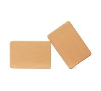 Amazon Basics Bloque de Corcho Natural para Yoga, 23 x 15 x 8cm, Paquete de 2