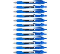 Amazon Basics Bolígrafos de retráctil y tinta de gel, punta fina, 12 Unidad, Azul
