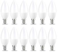Amazon Basics Bombilla LED E14, 5W (equivalente a 40W), Blanco Cálido, Regulable- 6 unidades, CRI80 (Paquete de 2)
