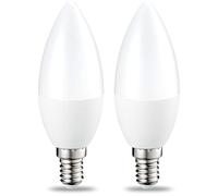 Amazon Basics Bombilla LED E14, 6W (equivalente a 40W), Blanco Cálido, Regulable, 2 unidades