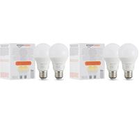 Amazon Basics Bombilla led inteligente regulable, casquillo E27, blanco suave, 8W (60W Equivalent), funciona solo con Alexa, 2 paquete (Paquete de 2)