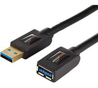 Amazon Basics Cable alargador USB 3.0 Tipo USB-A Macho a USB-A Hembra (1,8 m, 2 Unidades), Negro