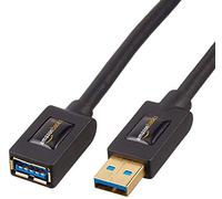 Amazon Basics Cable alargador USB-A 3.0 Tipo Macho a Tipo A Hembra (1 m, 2 Unidad), Negro