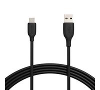 Amazon Basics Cable de carga rápida USB-C a USB-A 2.0, velocidad de 480 Mbps, certificado USB-IF, para Apple iPhone 16/15, iPad, Samsung Galaxy, tabletas, ordenadores portátiles, 3 m (10 pies), negro