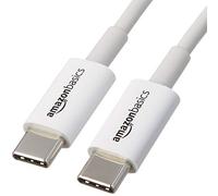 Amazon Basics Cable de carga rápida USB-C a USB-C, velocidad de 480 Mbps, certificado USB-IF, para carga rápida de Apple iPhone 16/15, iPad, MacBook, Samsung Galaxy, tabletas, portátiles, 1.8 m blanco