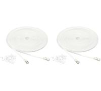 Amazon Basics Cable de red Gigabit Ethernet RJ45 Cat-7 plano, 15.2 m, Blanco (Paquete de 2)