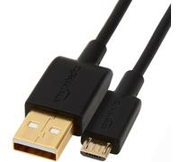 Amazon Basics Cable de USB-A a micro USB 2.0, velocidad de transferencia de 480 Mbps con enchufes chapados en oro, paquete de 5, 3 m, Negro
