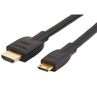 Amazon Basics Cable Mini HDMI de Alta Velocidad (Fuente) a HDMI (Pantalla), 1.8 m, Color Negro