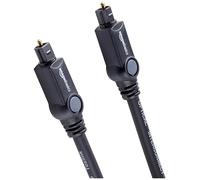 Amazon Basics Cable óptico de Audio Digital Toslink (1 m), para Televisión, Negro