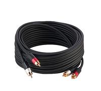Amazon Basics Cable RCA de audio, 2 machos a 2 hembras, 7.5 m, gris oscuro