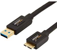 Amazon Basics Cable USB 3.0, tipo USB-A macho a Micro USB, 1.8 m, color Negro