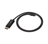 Amazon Basics Cable USB-C a DisplayPort bidireccional, 0.9 m, Negro