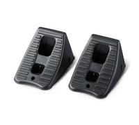 Amazon Basics Calzos de Plástico para Ruedas de Automóviles, Tamaño Único, Paquete de 2, Negros