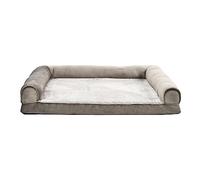 Amazon Basics Cama para perro estilo sofá, de goma, cubierta extraíble, para sala de estar, Taupe, 91 x 69 x 17 cm (L x W x H)