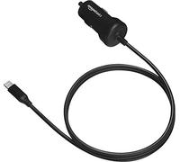 Amazon Basics Cargador de coche con cable Lightning recto, de 5 V y 2,4 A, recto 0,91 m - Negro