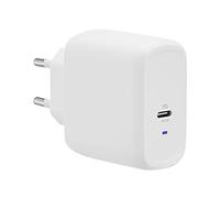 Amazon Basics Cargador de pared de 1 puerto USB-C para ordenadores portátiles, tablets y teléfonos móviles, 65 W, GaN, no es de polisulfuro de fenileno (PPS), color blanco, 5,61 x 2,87 x 5 cm