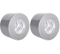 Amazon Basics Cinta adhesiva para uso general, 5 cm de ancho x 54,8 m, plateado, 2 rollos (Paquete de 2)