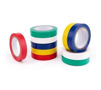 Amazon Basics Cinta aislante, 1.27 cm x 6.1 m, multicolor, juego de 10, uso general, en casa, bricolaje, coche, eléctrico, etiquetar y manualidades (Anteriormente Marca AmazonCommercial)