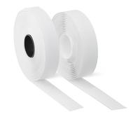 Amazon Basics Cinta de Gancho y Bucle, Dorso Adhesivo, 3m x 1,9cm, Blanca