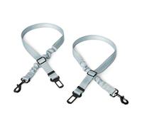 Amazon Basics - Cinturón de Seguridad Ajustable para Perro, arnés de Coche para Perro, Cinturón: 67 cm, Cuenco: 13 cm x 5,5 cm/1,5 cm, Negro, Azul y Naranja