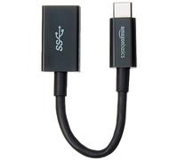 Amazon Basics Convertidor de cable adaptador USB 3.1 USB-C a USB-A hembra, alta velocidad de 5 Gbps, certificado USB-IF, para ordenadores portátiles, tabletas, teléfonos (iPhone 16/15), negro