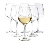 Amazon Basics Copas de Vino Blanco con Tallo, Juego de 6 Piezas, 341ml, Aptas para Lavavajillas