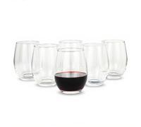 Amazon Basics Copas de Vino Tinto sin Tallo, Juego de 6 Piezas, 511ml, Aptas para Lavavajillas