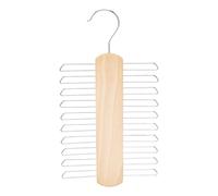 Amazon Basics Corbatero y percha para cinturones de 20 barras, color natural, 2 unidades