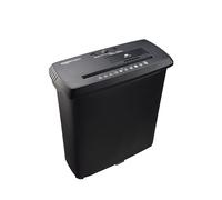 Amazon Basics Corte en tiras Trituradora (nuevo modelo) capaz de destruir papel, CD y tarjetas de crédito, Hasta 8 hojas a la vez, Color negro