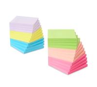 Amazon Basics Cuadrado Notas adhesivas, blocs autoadhesivos, Paquete de 24, 7.6 x 7.6 cm, Surtido