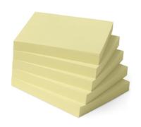 Amazon Basics Cuadrado Notas adhesivas, blocs autoadhesivos, Paquete de 5, 7.6 x 7.6 cm, Amarillo