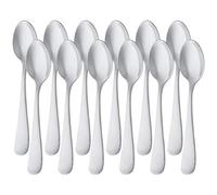 Amazon Basics Cucharilla de café de acero inoxidable con borde redondo, 13,3 cm, paquete de 12