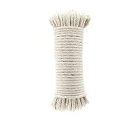 Amazon Basics Cuerda trenzada de algodón natural, multiusos, para tendedero, 4,5 mm x 15 m, blanco roto
