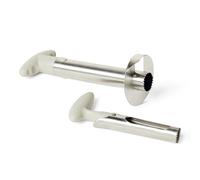 Amazon Basics Descorazonador y Cortador de Piña y Descorazonador de Manzanas, Juego de 2 Piezas, Aptos para Lavavajillas, Gris Lino