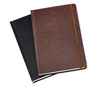 Amazon Basics Diario Shagreen Paquete de 2, Negro/marrón