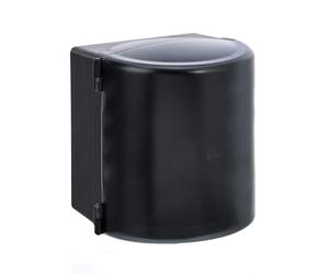 Amazon Basics Dispensador de rollo de papel, dispensación central, Negro, 28.8 x 23 cm