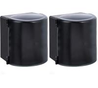 Amazon Basics Dispensador de Rollo de Papel, dispensación Central, Negro, 28.8 x 23 cm (Paquete de 2)