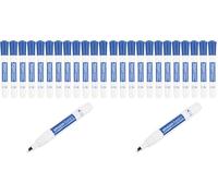 Amazon Basics Dry Erase Markers For Whiteboards, Chisel Tip, Low-Odor, Blue, Pack of 12 (Paquete de 2)
