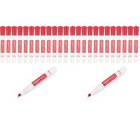 Amazon Basics Dry Erase Markers For Whiteboards, Chisel Tip, Low-Odor, Red, Pack of 12 (Paquete de 2)
