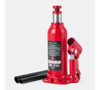 Amazon Basics Enchufe Hidráulico Soldado Para Botellas y Coche, Capacidad de 4,4 Toneladas Cortas/4 Toneladas Métricas/4 Toneladas/4000kg, Liberación Lenta, Rojo