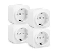 Amazon Basics Enchufe inteligente, compatible con Matter, Amazon Alexa, Google Home y Apple HomeKit, se requiere un concentrador Matter, 2,4GHz, solo Wi-Fi, blanco, paquete de 4