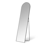 Amazon Basics Espejo Arqueado de Cuerpo Entero, Montaje en Pared/Suelo, 149,9cm x 40,6cm x 1,4cm, Negro