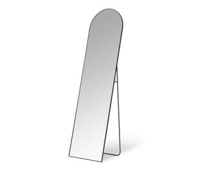Amazon Basics Espejo Arqueado de Cuerpo Entero, Montaje en Pared/Suelo, 149,9cm x 40,6cm x 1,4cm, Negro