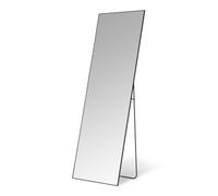 Amazon Basics Espejo Rectangular de Cuerpo Entero, Montaje en Pared/Suelo, 162,6cm x 53,3cm x 1,4cm, Negro