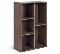 Amazon Basics Estantería organizadora con 5 Cubos Abiertos, Espresso, 50 x 24 x 80 cm